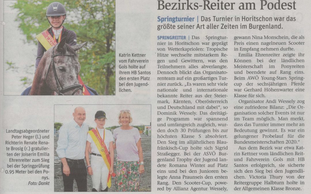 Bezirksreiter am Podest