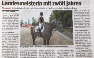 Landesmeisterin mit zwölf Jahren