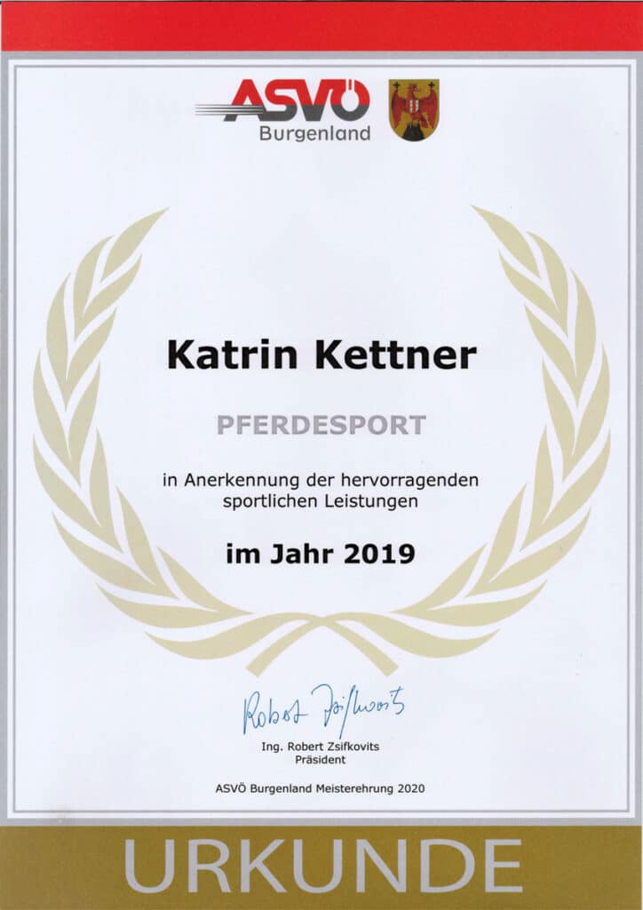 ASVÖ Burgenland Ehrung für Katrin Kettner
