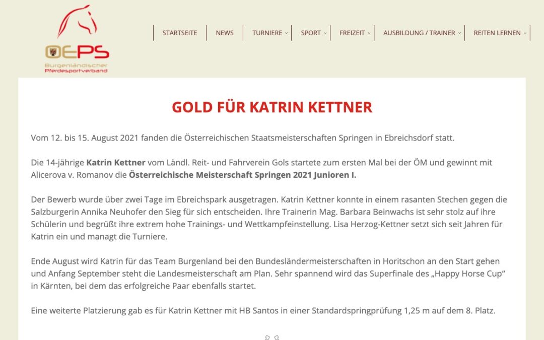 Gold für Katrin Kettner