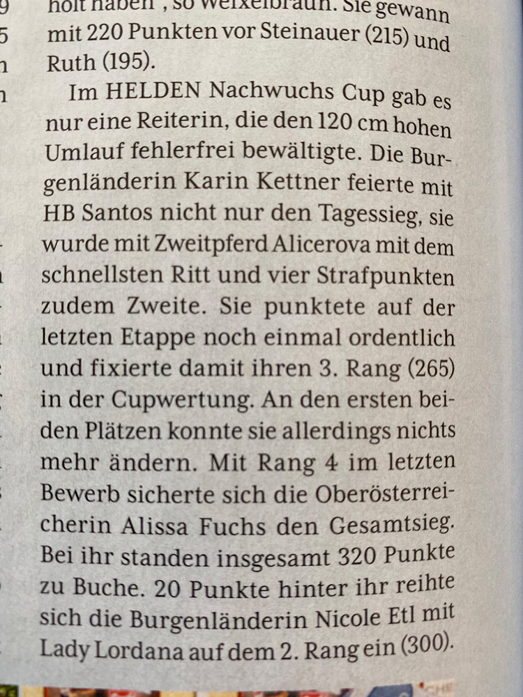 Pferderevue Helden Nachwuchs Cup 2020