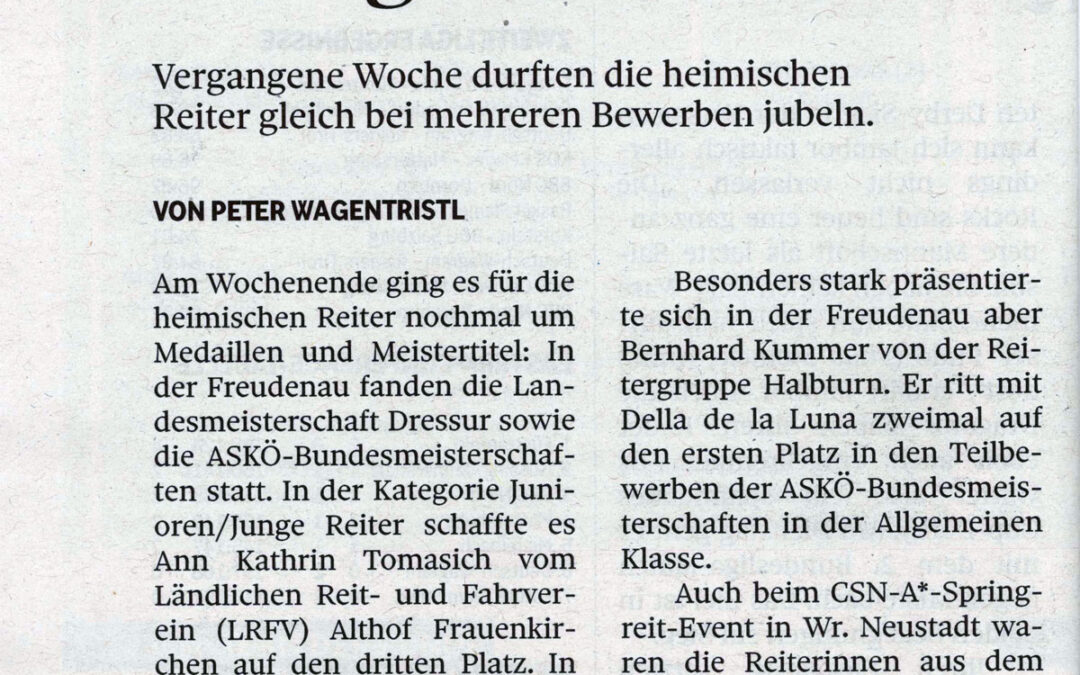 Erfolgreich zu Pferd