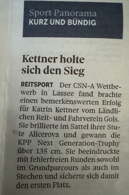 BVZ 2024: Katrin Kettner gewinnt CSN-A in Lassee